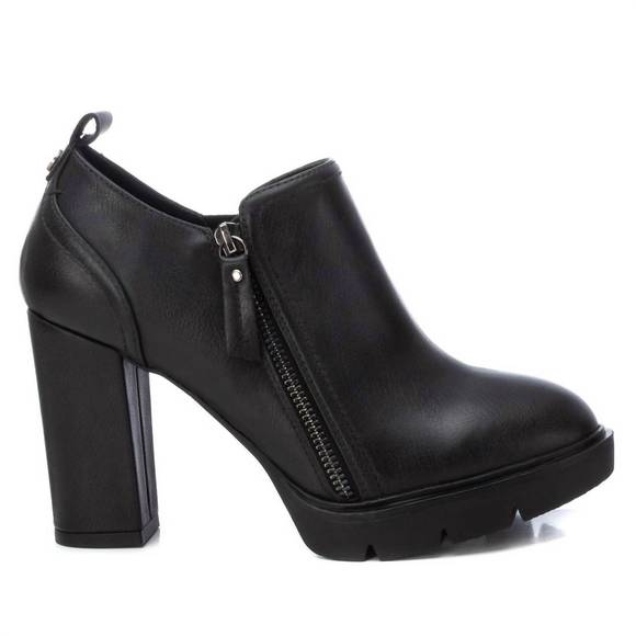 NEW XTI women's zipper closure shoes in black - Picture 1 of 1